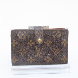 Louis Vuitton Brown Monogram vintage Kisslock Wallet
